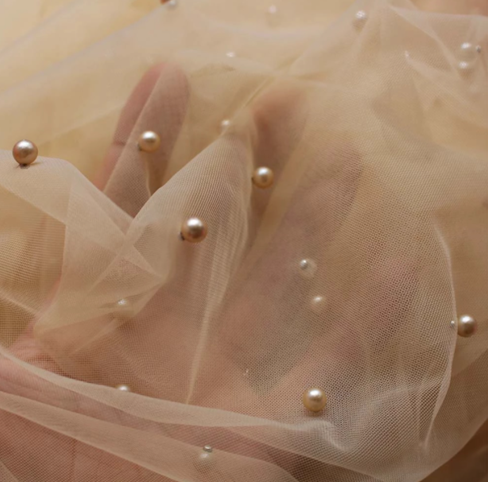 • STASSI • single layer pearl veil