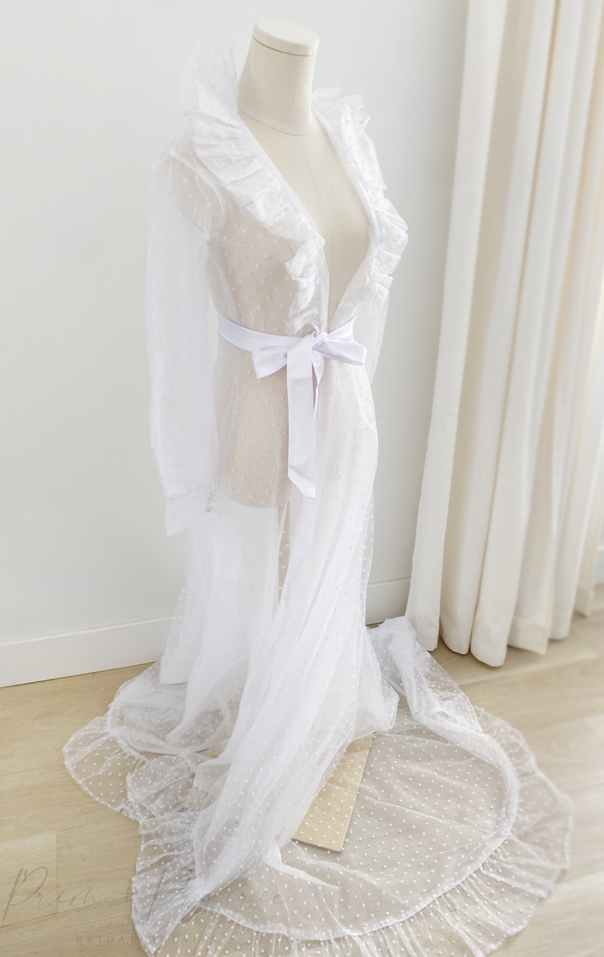 • BRITA • dotted tulle bridal robe