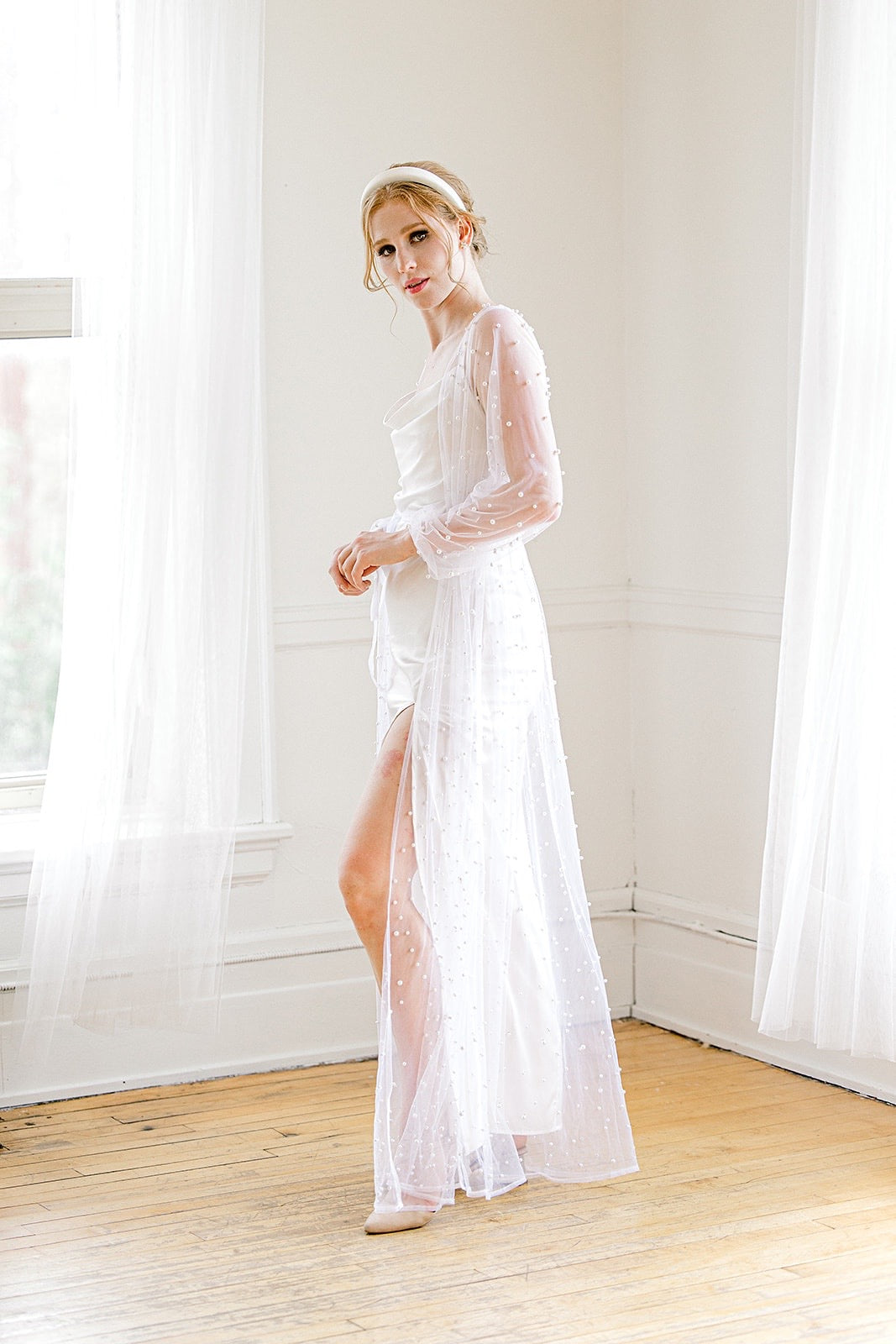 • MIRA• pearl bridal robe