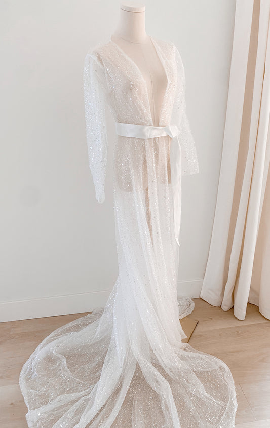 • VERA• sequin bridal robe
