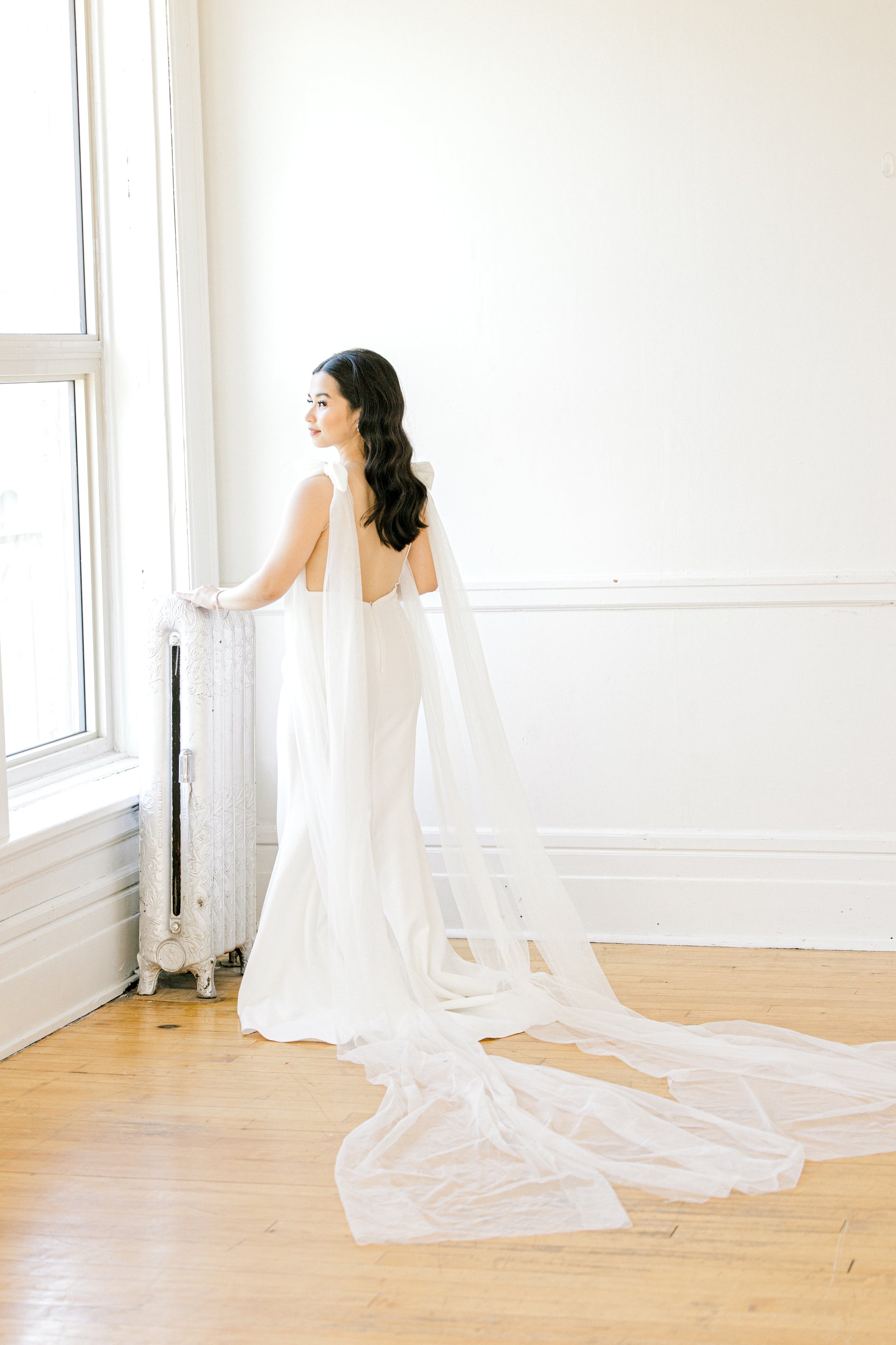 Tulle Bridal Wings with Bows