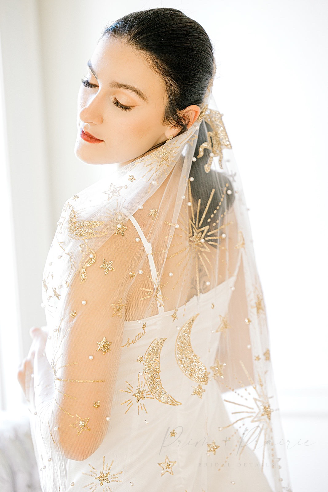 • STELLA • gold star bridal veil