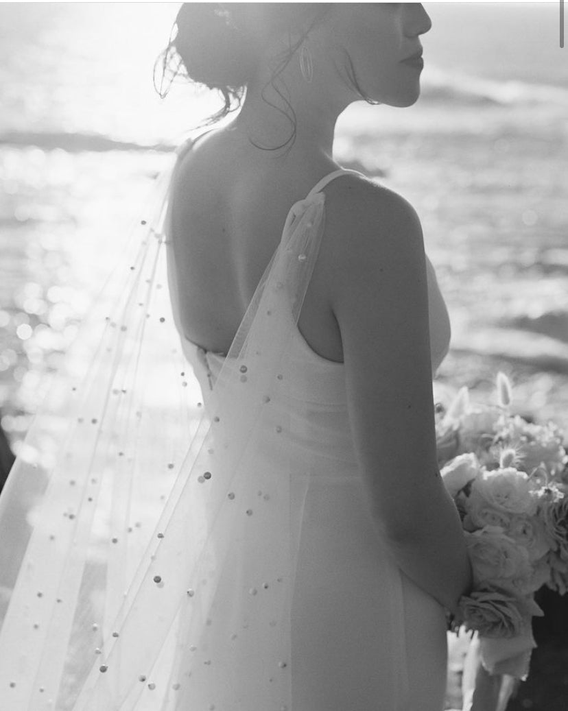 • CALIA • pearl bridal cape