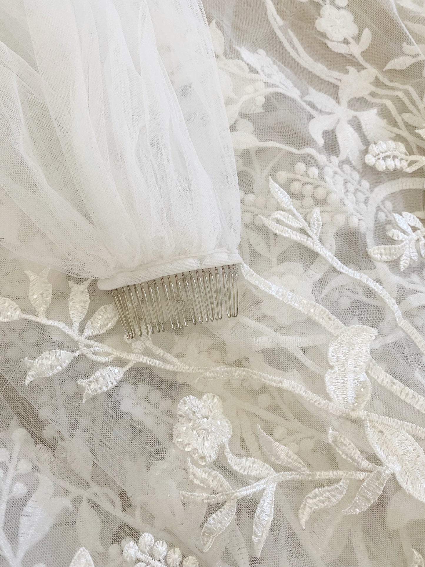 • ALEA • scalloped lace bridal veil